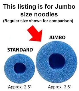 6 Pack Jumbo Swimming Pool Noodle Foam Multi-Purpose Blue
