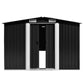 GOLINPEILO Large Outdoor Garden Shed with Sliding Doors and Vents Galvanized Steel Outdoor Tool Shed Pool Supplies Organizer Outside Shed for Backyard Yard Lawn Mower 101.2"x154.3"x71.3" Anthracite 101.2"x154.3"x71.3"