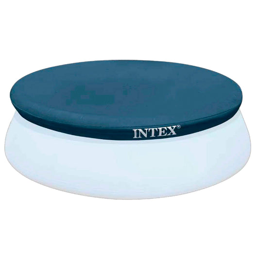 INTEX 28020E Intex 8-Foot Round Easy Set Couverture de piscine avec attache de corde et trous de drainage