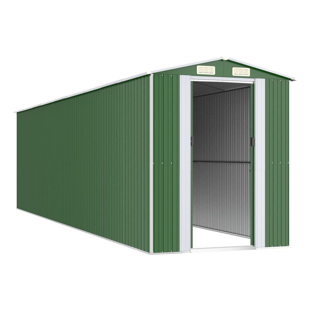 GOLINPEILO Metal Outdoor Garden Storage Shed, Large Steel Utility Tool Shed Storage House, Steel Yard Shed with Double Sliding Doors, Utility and Tool Storage, Green 75.6"x303.9"x87.8" 75.6"x303.9"x87.8"