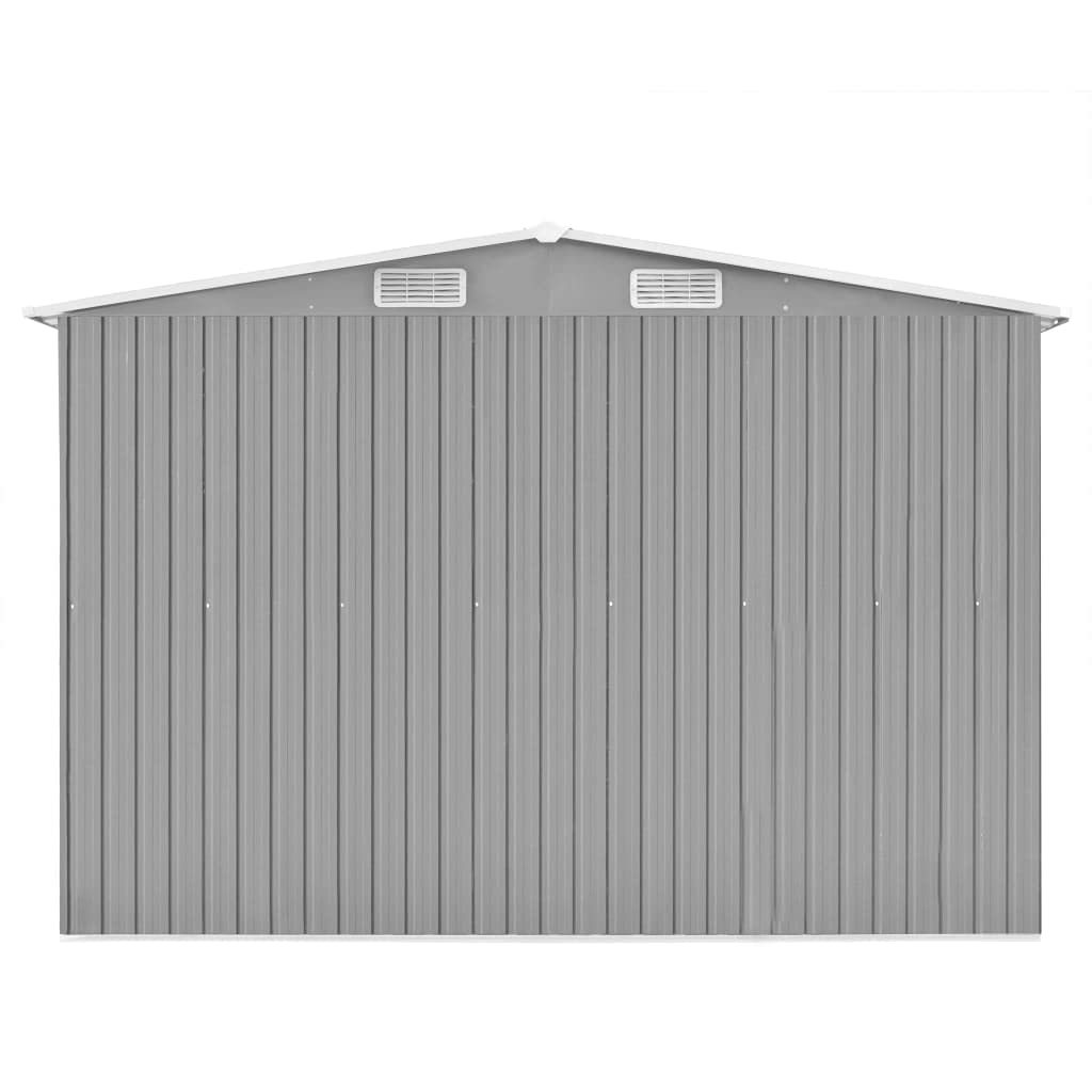 GOLINPEILO Large Outdoor Garden Shed with Sliding Doors and Vents Galvanized Steel Outdoor Tool Shed Pool Supplies Organizer Outside Shed for Backyard Yard Lawn Mower 101.2"x192.5"x71.3" Gray 101.2"x192.5"x71.3"