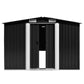 GOLINPEILO Metal Outdoor Garden Storage Shed, 101.2" x 154.3" x 71.3" Steel Utility Tool Shed Storage House, Steel Yard Shed with Double Sliding Doors, Utility and Tool Storage for Garden, Anthracite 101.2" x 154.3" x 71.3"