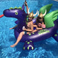 SWIMLINE Original Giant Ride On Inflatable Pool Float Lounge Series | Floaties W/Stable Legs Wings Large Rideable Blow Up Summer Beach Swimming Party Big Raft Tube Decoration Tan Toys for Kids Adults Sea Dragon