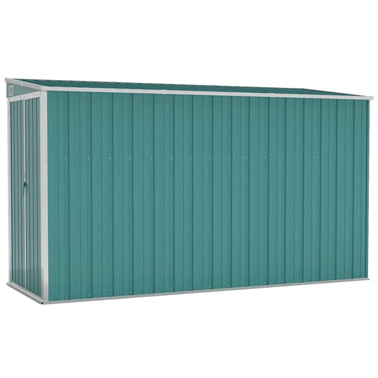 Gecheer Wall-Mounted Garden Shed Green 46.5"x113.4"x70.1", Outdoor Storage Shed with Door Galvanized Steel Shed Storage House for Backyard Garden Patio Lawn 46.5 x 113.4 x 70.1