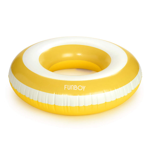FUNBOY Bande gonflable surdimensionnée 50'' de diamètre Donut Pool Float Tube-Mellow, Yellow Cabana