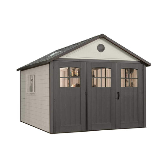 Lifetime 60187 11 x 11 Ft. Outdoor Storage Shed, Desert Sand 11 x 11'.