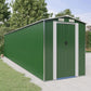 GOLINPEILO Metal Outdoor Garden Storage Shed, Large Steel Utility Tool Shed Storage House, Steel Yard Shed with Double Sliding Doors, Utility and Tool Storage, Green 75.6"x336.6"x87.8" 75.6"x336.6"x87.8"