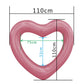 SUNSHINE-MALL Inflatable Swim Rings, Heart Shaped Swimming Pool Float Loungers Tube, Water Fun Beach Party Toys for Kids, Adults Rose gold