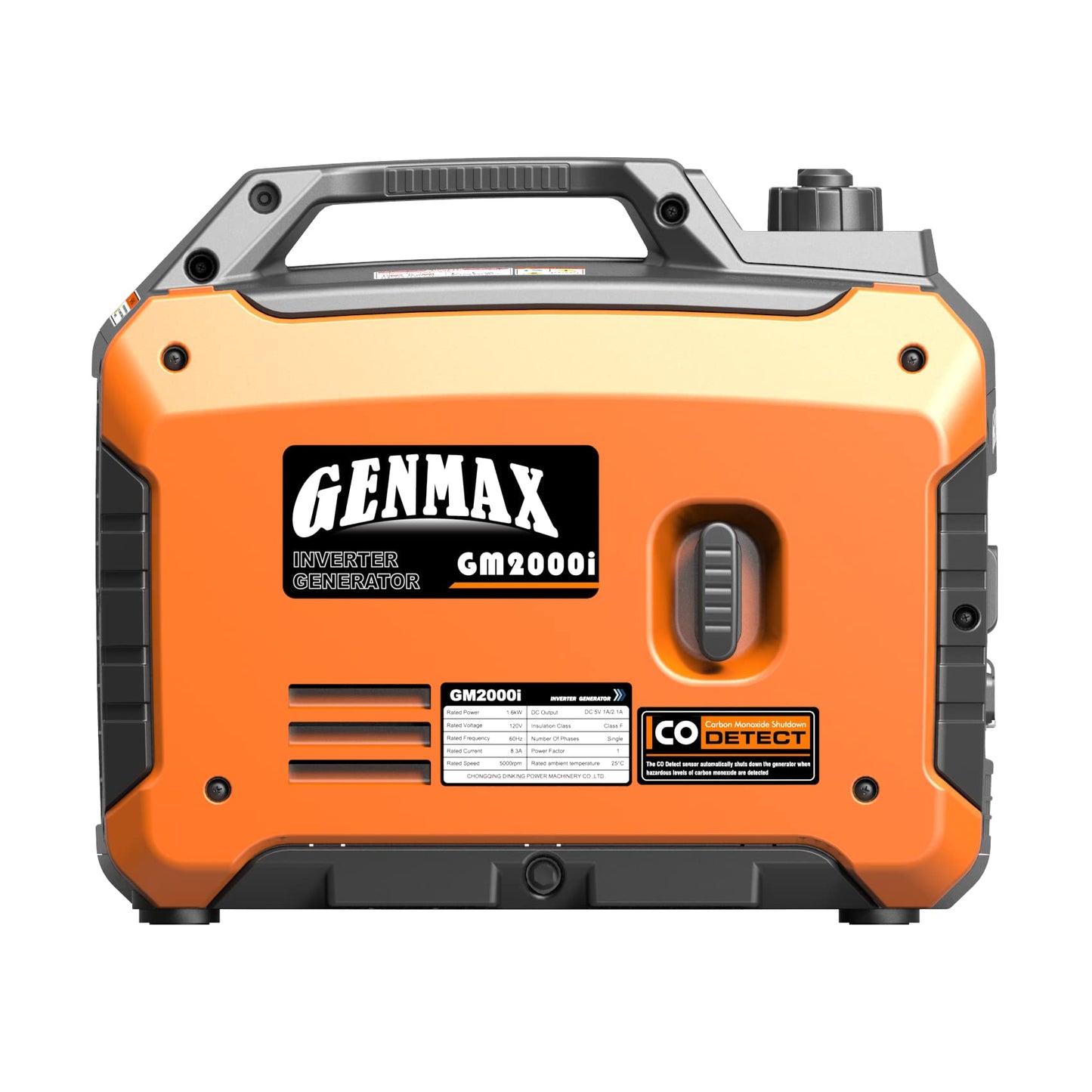 Générateur à onduleur portable GENMAX GM2000i, moteur à essence ultra silencieux de 2 000 W, conforme à l'EPA 