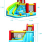HONEY JOY Inflatable Water Slide, Water Bounce House & Water Park w/Splash Pool & Slides, Climbing Wall, Indoor Outdoor Blow up Water Slides Inflatables for Kids and Adults Backyard(with 480w Blower) With 480w Blower