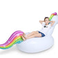 Jasonwell Big Inflatable Unicorn Pool Float Floatie Ride On with Fast Valves Large Rideable Blow Up Summer Beach Swimming Pool Party Lounge Raft Decorations Toys Kids Adults