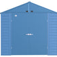 Arrow Shed Select 8' x 6' Outdoor Lockable Steel Storage Shed Building, Blue Grey