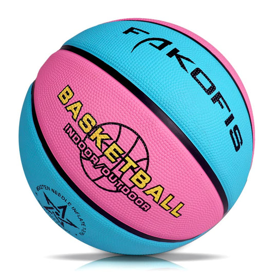 Ballon de basket pour enfants taille 3 (22"), ballons de basket pour jeunes taille 5 (27,5") pour jouer à des jeux Cour intérieure, parc extérieur, plage et piscine Bleu rose