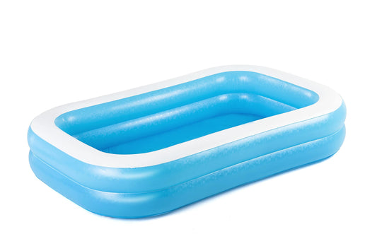 H2OGO ! Piscine familiale gonflable rectangulaire bleue de 8'6" | Parfaite pour les enfants à partir de 6 ans