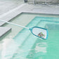 POOLWHALE Améliore le râteau télescopique pour écumoire de piscine avec poteau en aluminium réglable et maille moyenne fine en nylon pour nettoyer les piscines, les bains à remous, les spas et les fontaines Skimmer de piscine avec poteau