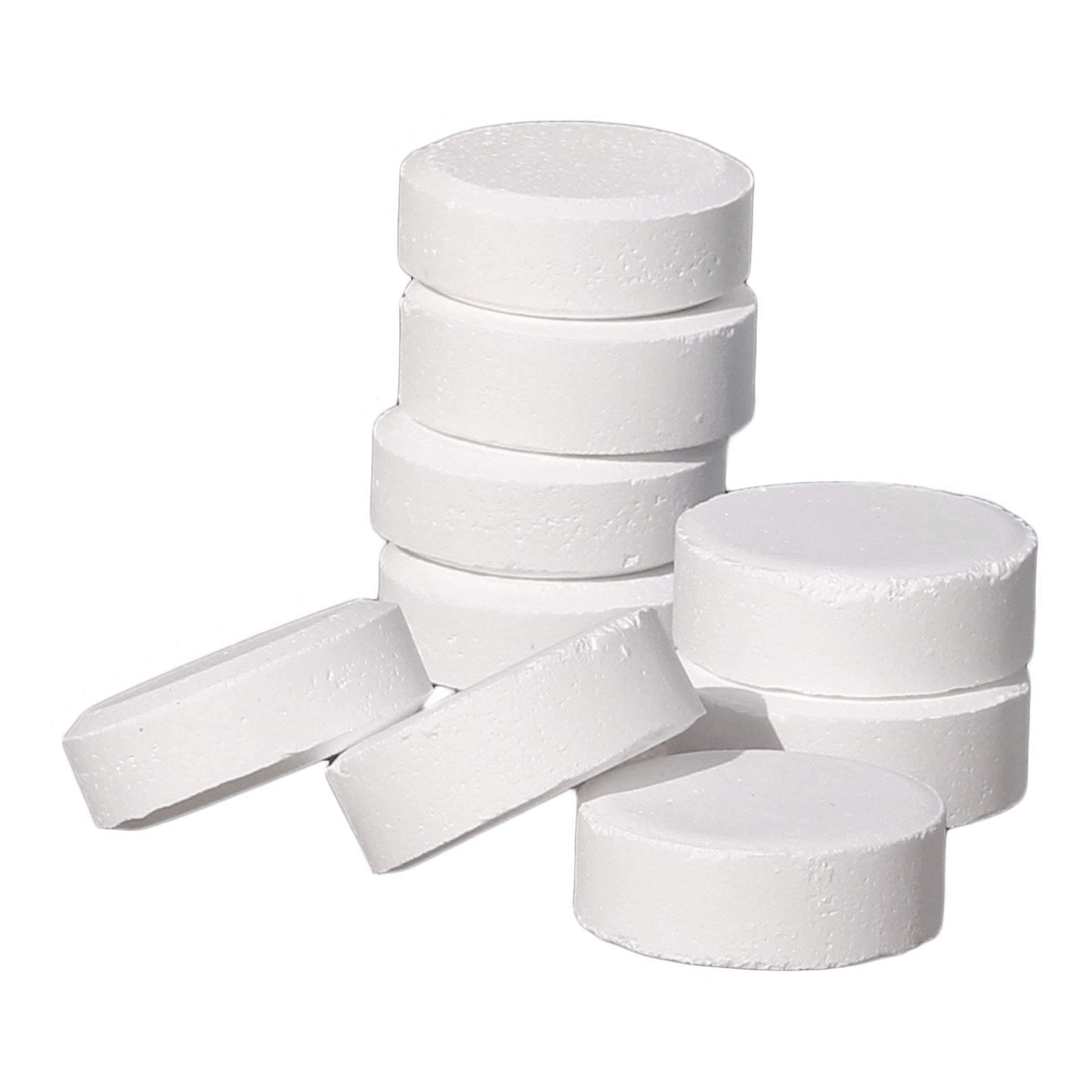 Rx Clear Comprimés de chlore emballés individuellement de 3 pouces | Un seau de 25 livres | Utiliser comme bactéricide, algicide et désinfectant dans les piscines et les spas | Dissolution lente et protection UV 25 lb