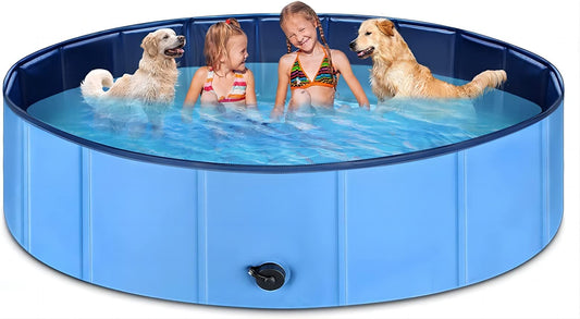 Piscine portable pour chien JECOO, piscine pour enfants en plastique pliable, taille XXXXL