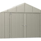 Arrow Shed Elite 12' x 12' Outdoor Lockable Gable Roof Steel Storage Shed Building, Cool Grey
