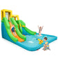 BOUNTECH Inflatable Water Slide, 6 in 1 Giant Waterslide Park for Kids Outdoor Fun with 480W Blower, 2 Slides, Splash Pool, Blow up Water Slides Inflatables for Kids and Adults Backyard Party Gifts With 480W Air Blower