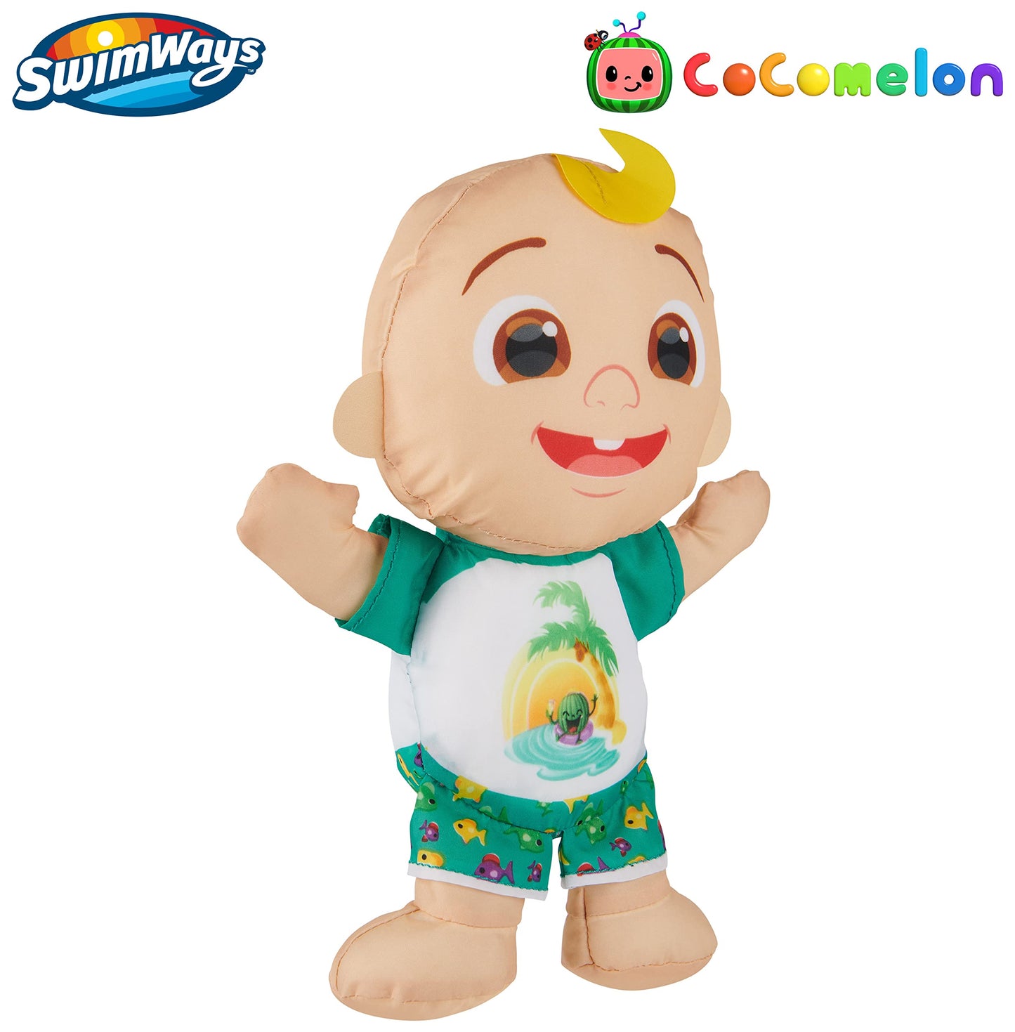 Swimways Cocomelon JJ Swim Huggable, Kids Toys, Bath Toys & Beach Toys, Floating Water Stuffed Animal for Kids Aged 1 & Up