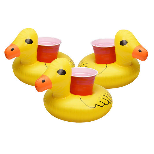 GoFloats Drink Float Lot de 3 canards en caoutchouc