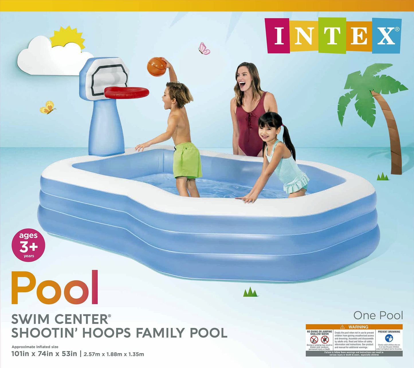 Intex Shootin' Hoops Swim Center Piscine familiale à partir de 3 ans