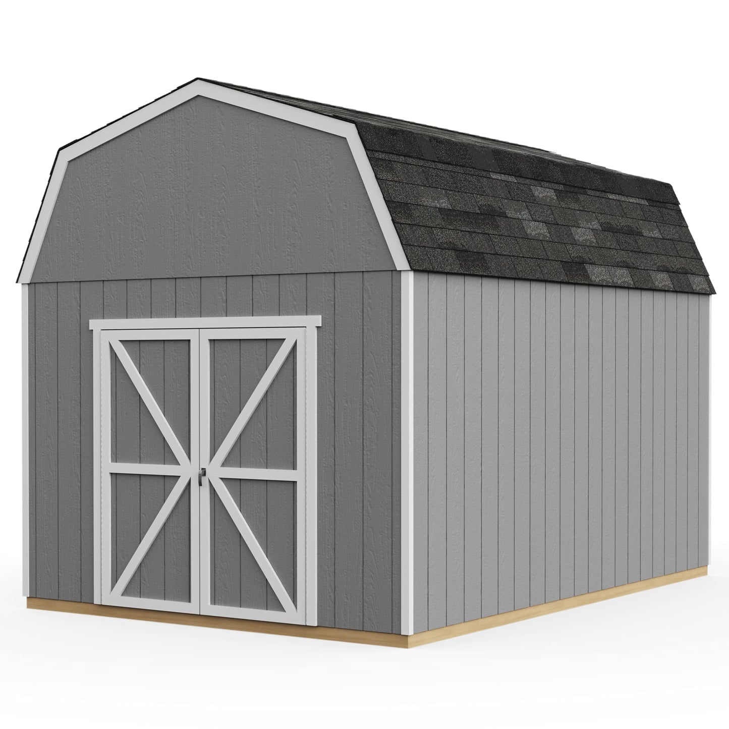 Handy Home Products Braymore 10x14 Do-It-Yourself Wooden Storage Shed Without Floor