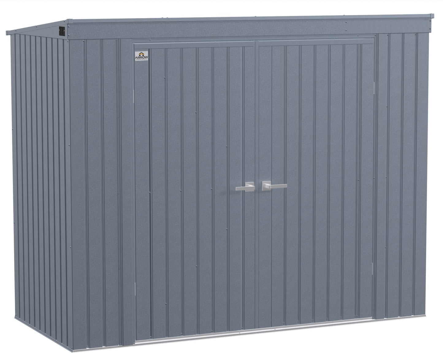 Arrow Shed Elite 8' x 4' Outdoor Lockable Steel Storage Shed Building with Pent Roof, Anthracite