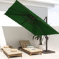 Square Cantilever Patio Umbrella 9FT Dark Green