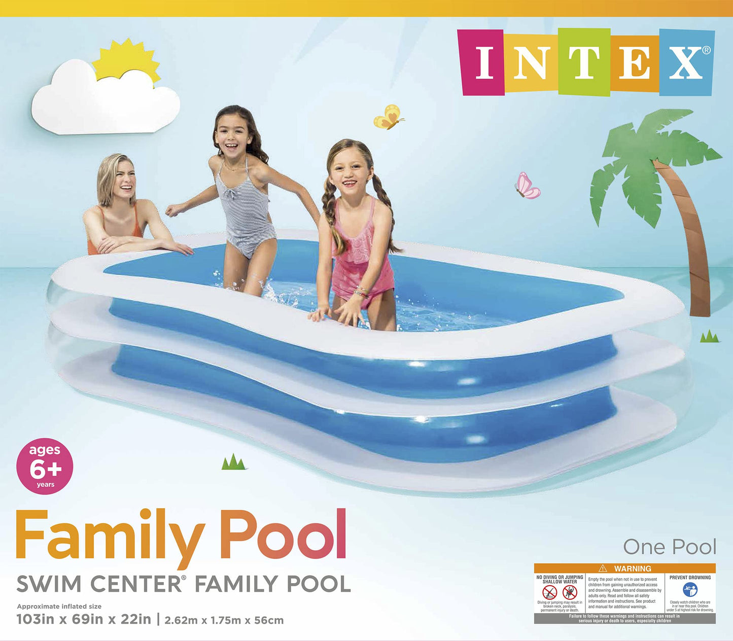 Piscine gonflable familiale Intex Swim Center, 103" x 69" x 22", à partir de 6 ans