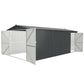 RITSU Outdoor Metal Storage Shed 20x10FT, Shed Backyard Utility Large Storage Shed with 2 Doors and 4 Vents, Metal Car Canopy Shelter for Car, Truck,Bike, Garbage Can, Tool, Lawnmower 20 x 10 FT Outdoor Metal Shed