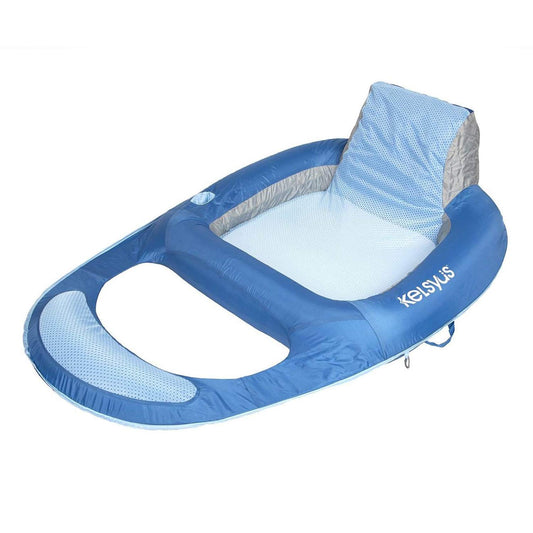 Chaise longue de piscine Kelsyus Spring Float, chaise longue bleu clair