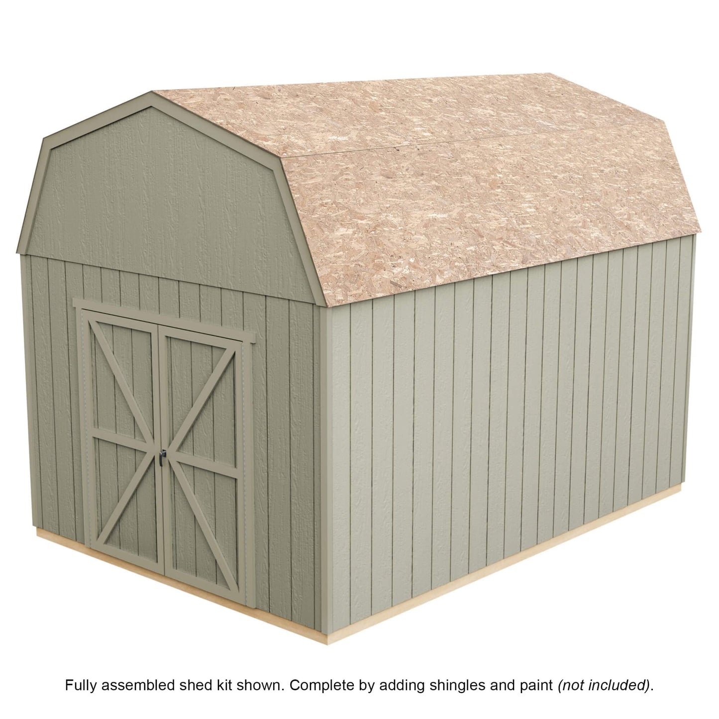Handy Home Products Braymore 10x14 Do-It-Yourself Wooden Storage Shed Without Floor