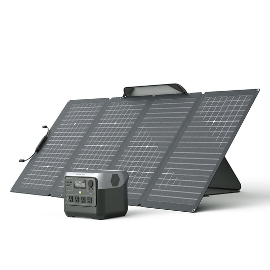 EF ECOFLOW EFR620 Solar Generator RIVER 2 Pro 768Wh LiFePO4 Battery with 220W Solar Panel