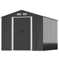 HOGYME 8 x 12 FT Large Outdoor Storage Shed, Tall Metal Garden Sheds for Bike, Lawnmower, Garbage Can, Sheds & Outdoor Storage for Backyard Patio Lawn with Lockable Doors and Air Vents, Deep Gray 8x12