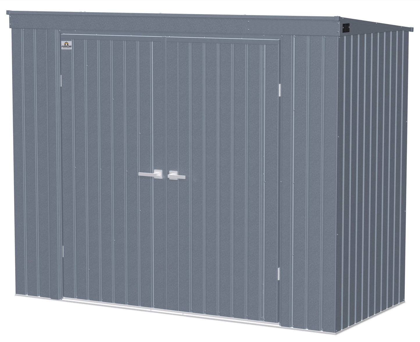 Arrow Shed Elite 8' x 4' Outdoor Lockable Steel Storage Shed Building with Pent Roof, Anthracite