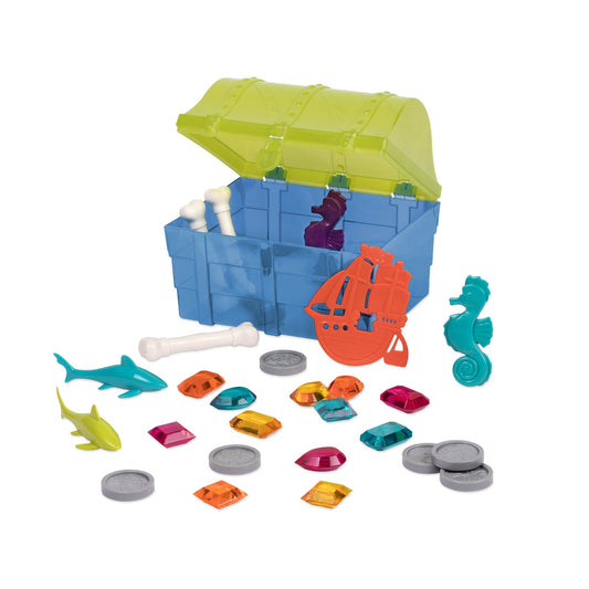 Battat - Ensemble de plongée pirate - Jouets aquatiques et jouets de piscine Jeu de plongée dans une boîte à jouets au trésor pour enfants à partir de 6 ans (28 pièces)