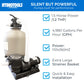 HYDROTOOLS By SWIMLINE Pool Sand Filter Pump For Above Ground & Inground Pool | 24 Inch Cleaner System 1.5 HP (1.2 THP) Horsepower 4980 GPH | For Pools Up To 22000 Gallons Compatible 7 Way Valve 72420 24'' XL A/G Sand Filter Up To 21000 Gal