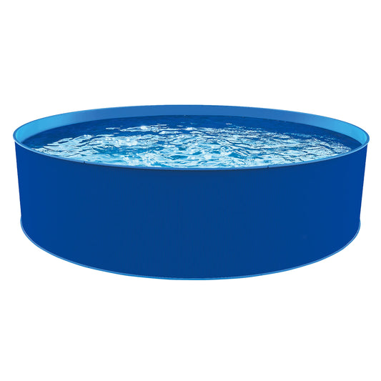 Blue Wave Ensemble de piscine murale en acier au cobalt - Ronde de 15 pi 48 po de profondeur Ronde de 15 pi x 48 po de profondeur