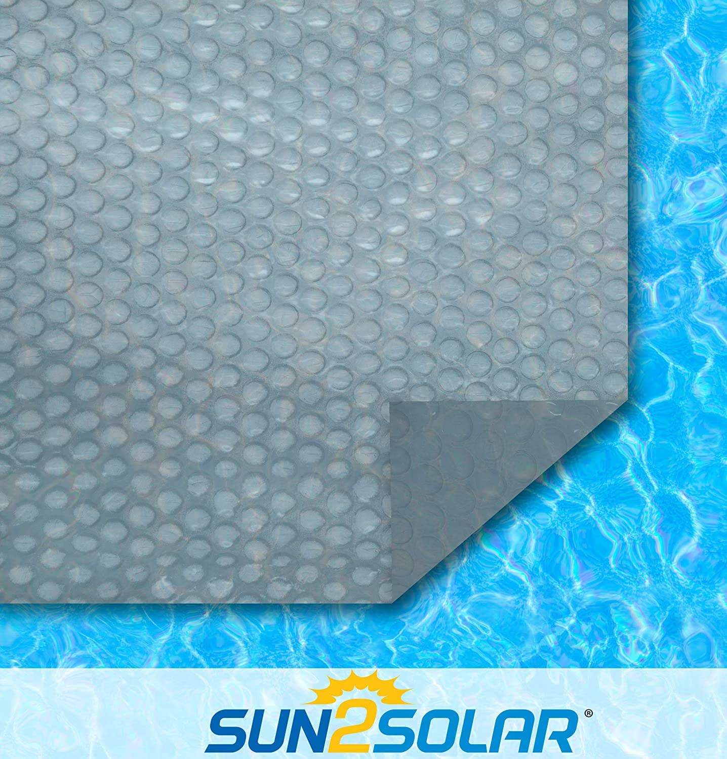 Sun2Solar Blue 18-Foot-by-40-Foot Rectangle Solar Cover | 1600 Series