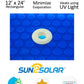 Sun2Solar Blue 12-Foot-by-24-Foot Rectangle Solar Cover Heat Retaining Blanket | 1600 Series with 6-Pack of Grommets Bundle | In-Ground and Above-Ground Rectangular Swimming Pool | Bubble-Side Down 12' x 24' Rectangle