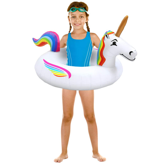 GoFloats Unicorn Pool Float Party Tube - Radeaux gonflables, adultes et enfants Party Tube Jr.