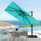 Square Cantilever Patio Umbrella 12FT Sky Blue