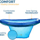 SwimWays Spring Float Papasan Chaise longue de piscine avec valve hyper plate, flotteur de piscine gonflable, bleu