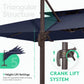 Square Cantilever Patio Umbrella 9FT Navy