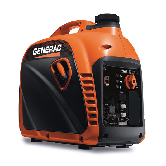 Generac 8251 GP2500i 2500-Watt Portable Generator, Orange/Black Generator + Plug