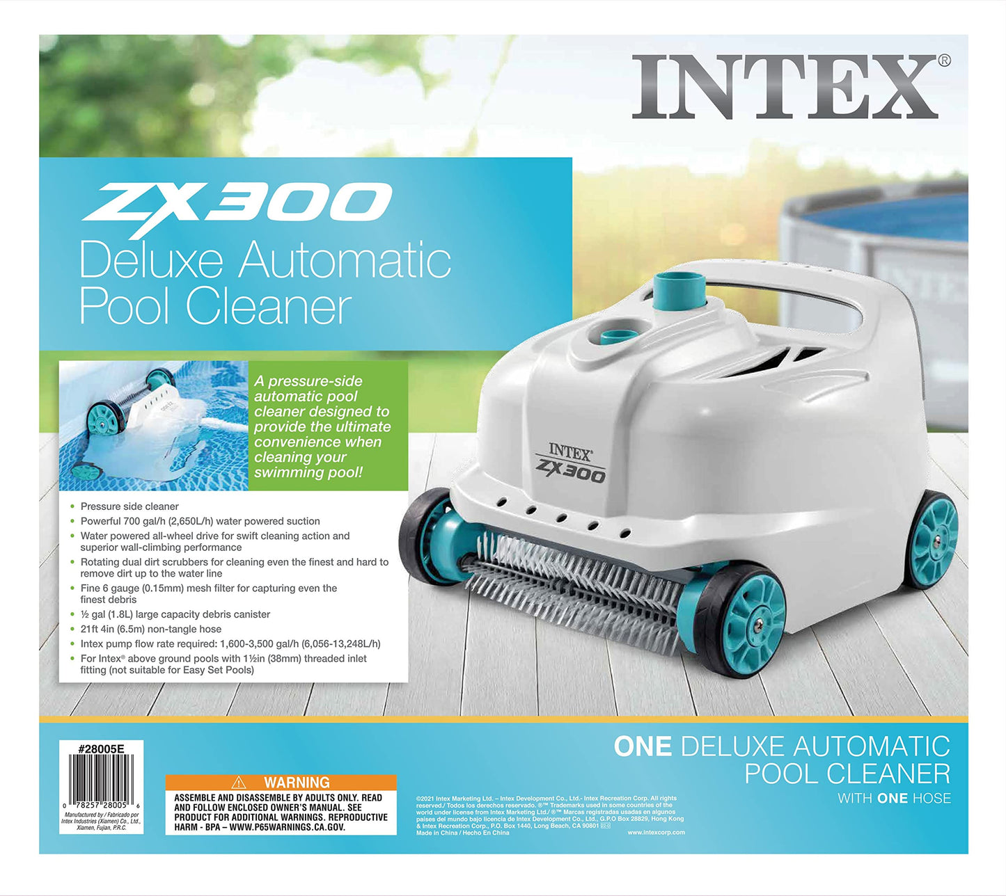 Nettoyeur de piscine automatique Intex 28005E ZX300 Deluxe 
