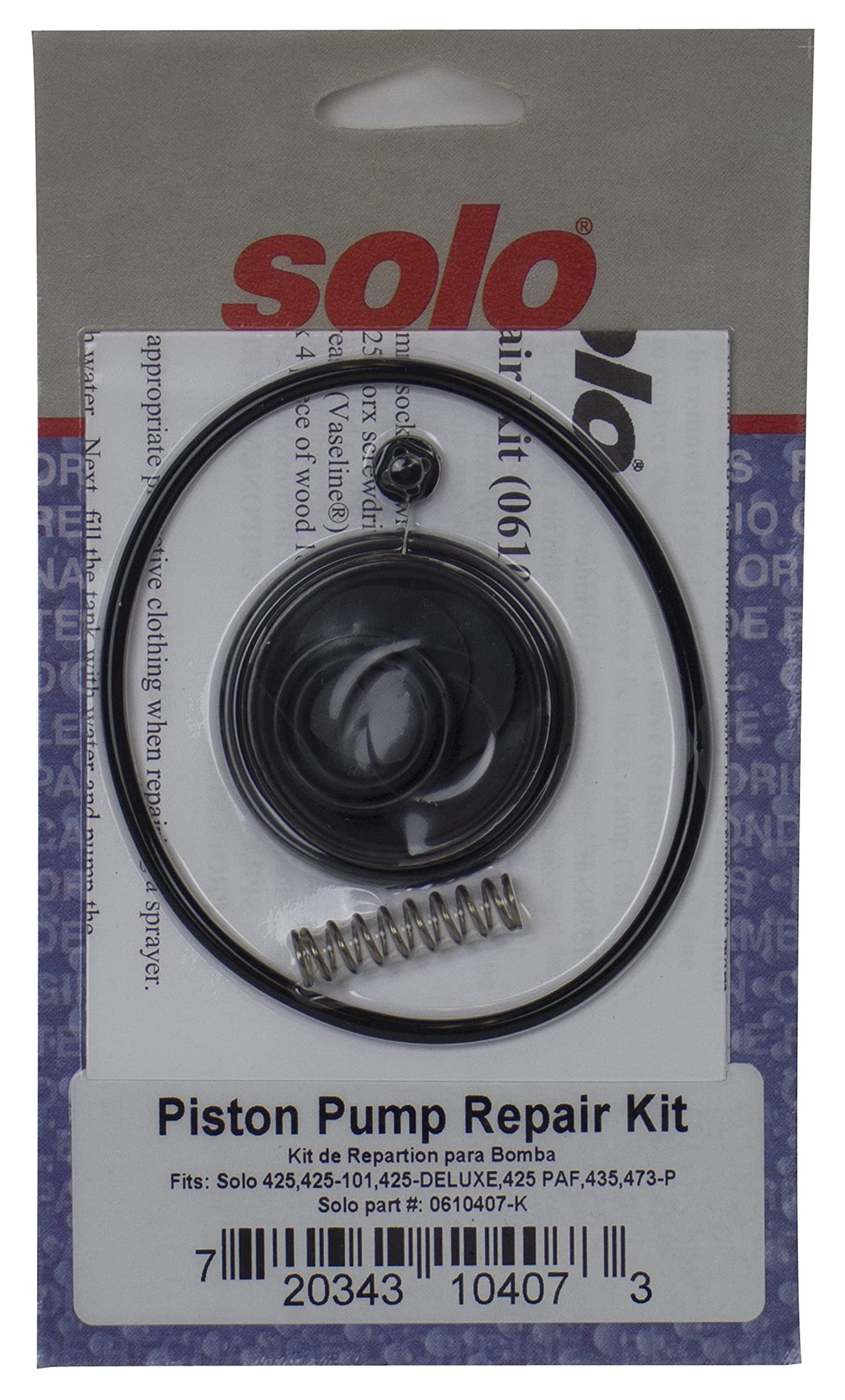 Solo 0610407-K Kit de réparation de pompe de pulvérisateur à piston