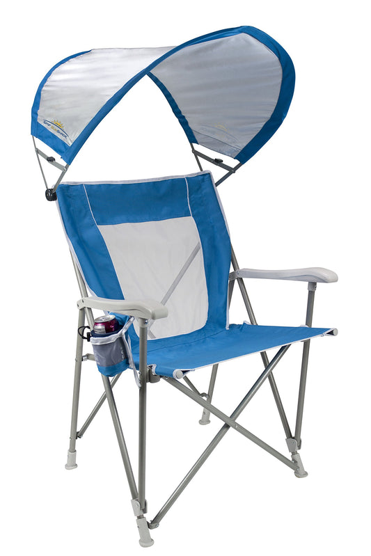 GCI Outdoor Waterside SunShade Captain's Beach Chair &amp; Chaise de camping en plein air avec auvent