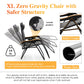 Sophia &amp; William XL Zero Gravity Chair avec massage (lot de 2), chaise longue inclinable à gravité surdimensionnée avec porte-gobelet gratuit, prend en charge 400 lb (gris) Lot de 2 gris-massage